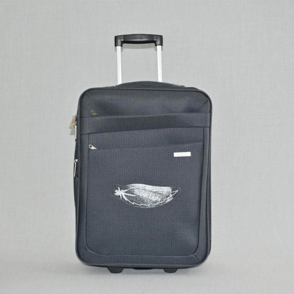 Текстилен авио куфар с разширение 0042-1 LIGHT BLUE за ръчен багаж, 55х40х20 см